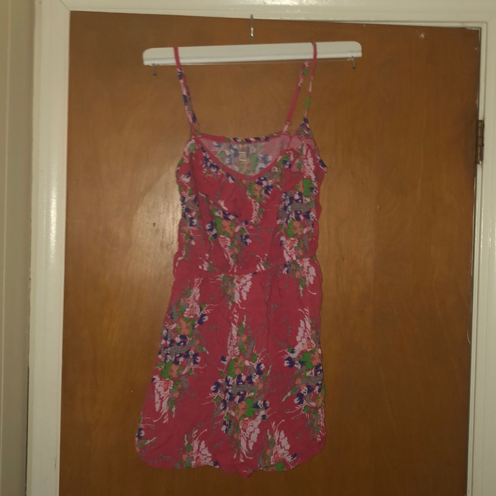 A floral shirt dress